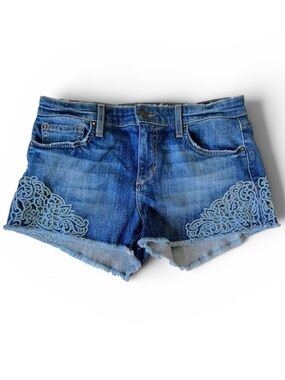 Joe’s Jeans The Ozzie Embroidered Floral Cut Off Shorts